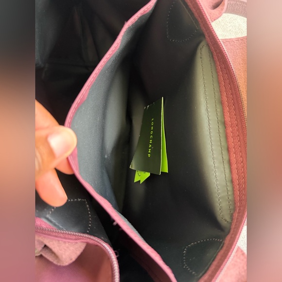 Longchamp Le Pliage Green Tote Large - Burgundy - Picture 14 of 16